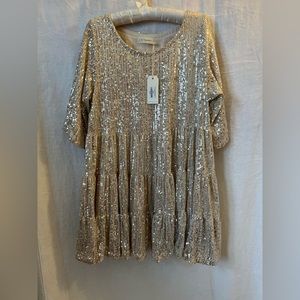 Sequin dress size s.  Baby doll style.